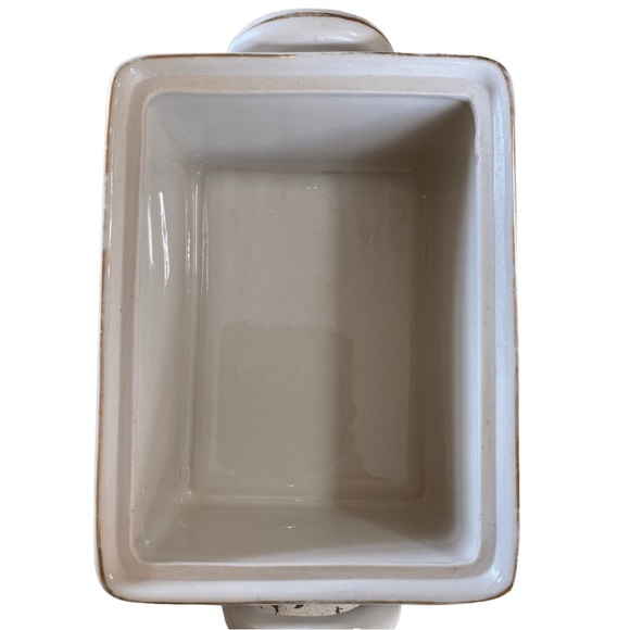 Porcelain Ceramic Covered Casserole Baking Dish Made In France Vegetable Motif - Picture 7 of 8